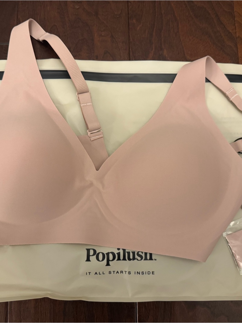 Poplush Soft Molded Wireless Bra in Light Pink